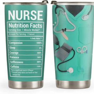 20oz Nurse Nutrition Facts, Nurse Gifts for Women Travel Coffee Mug